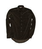 Garment Dyed Velvet Shirt in Molasses